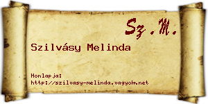 Szilvásy Melinda névjegykártya